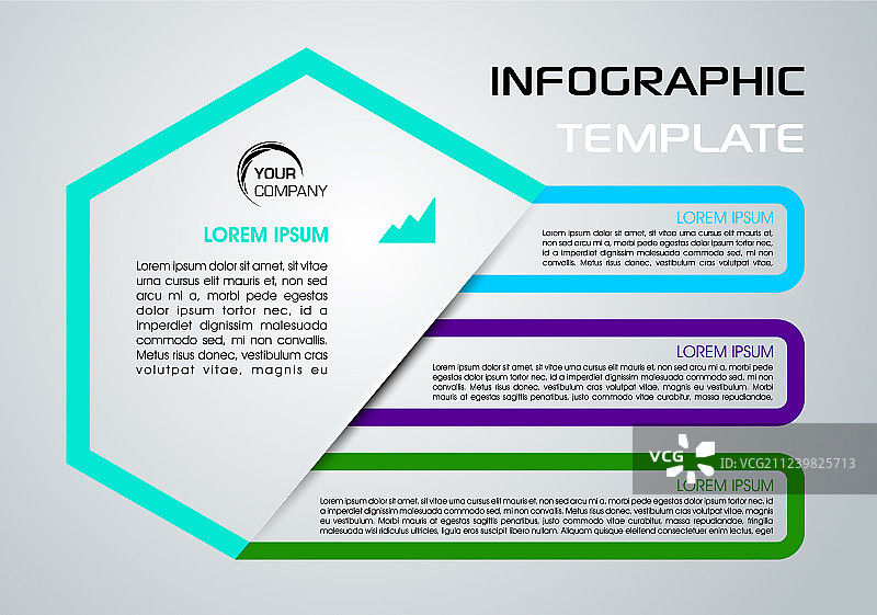 具有彩色元素的现代信息图表图片素材