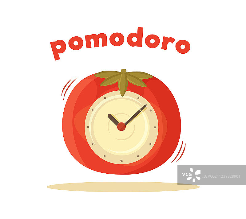 彩色番茄时钟卡片图片素材