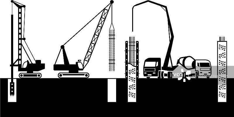 建筑机械建造地基图片素材