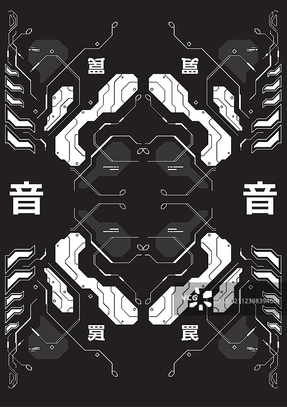 日式赛博朋克未来主义海报图片素材