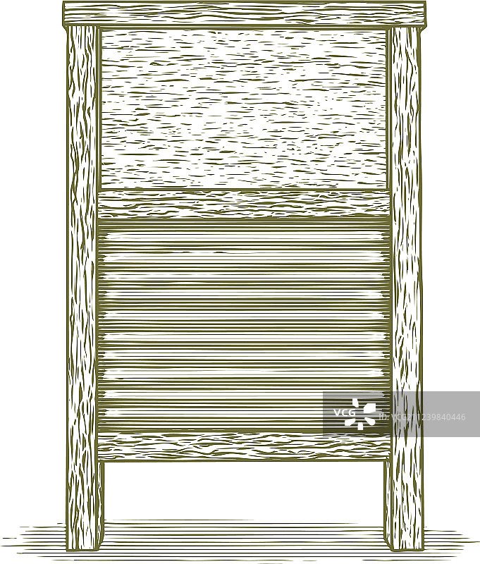 木刻古董搓衣板图片素材