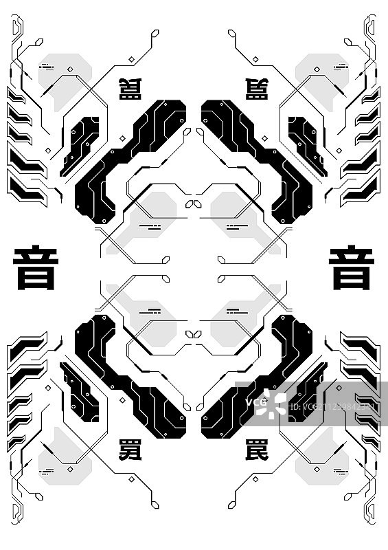 日式赛博朋克未来主义海报图片素材