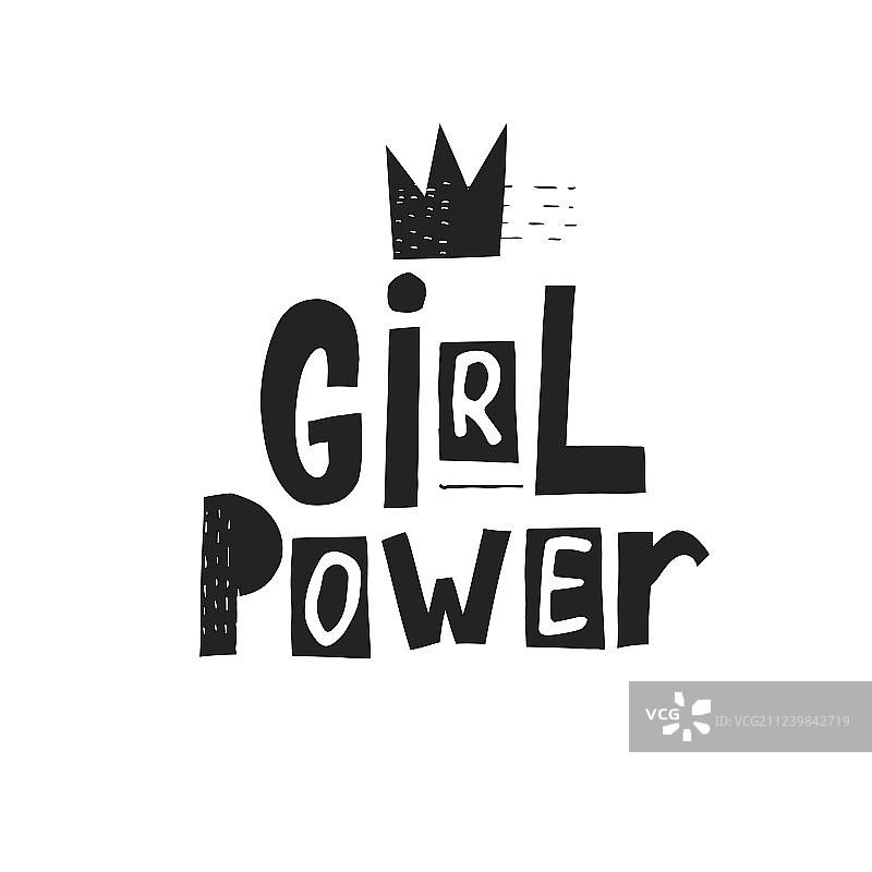 女孩力量衬衫语录图片素材