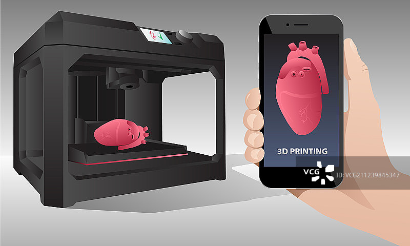 3D打印机打印人体器官图片素材