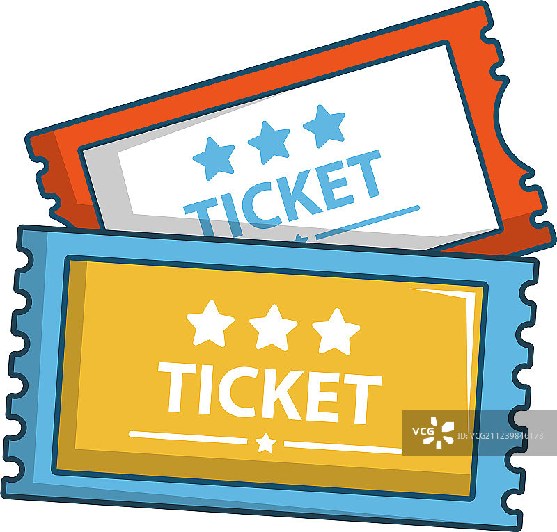 电影票卡通风格图标图片素材