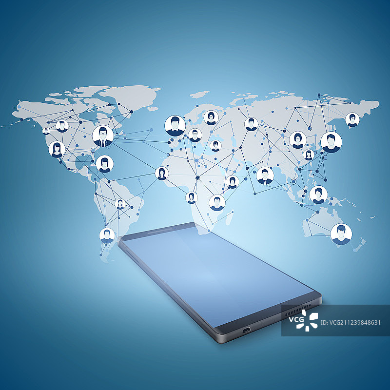 社交媒体概念移动互联网和社交图片素材