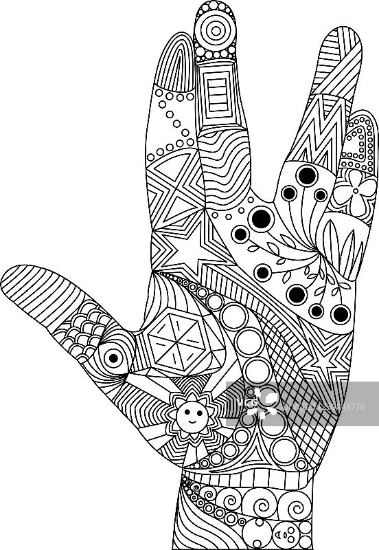 棕榈禅绕画图片素材