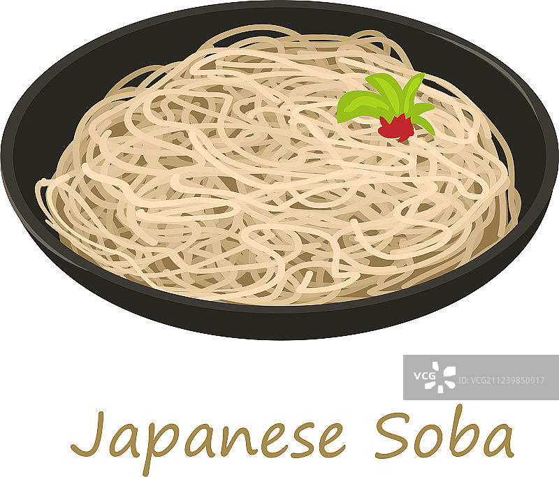 日式荞麦面图标卡通风格图片素材