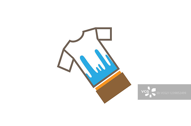 创意T恤丝网印刷logo图片素材