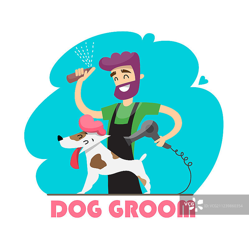 美容院里的可爱小狗图片素材