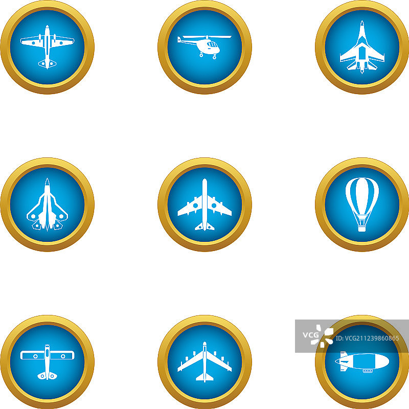 钢翼图标扁平风格图片素材