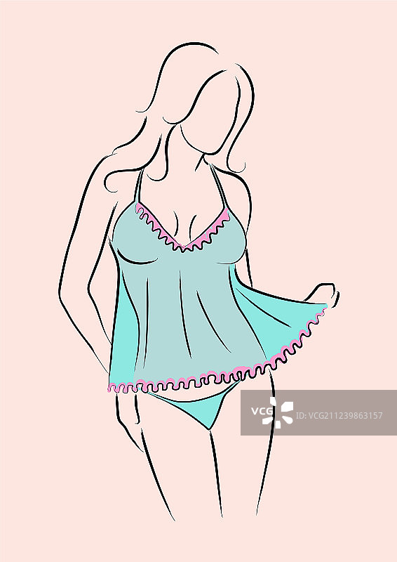 穿内衣的女人图片素材