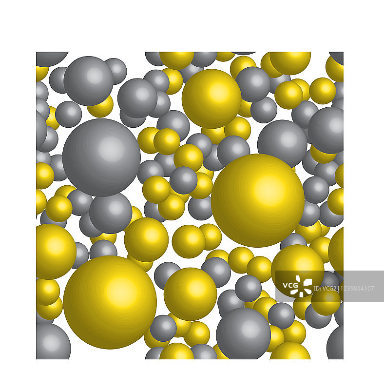 金色银色球无缝图案图片素材
