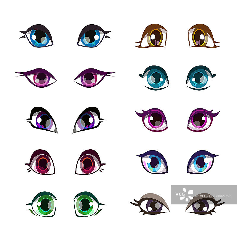卡通女孩的眼睛素材图片素材
