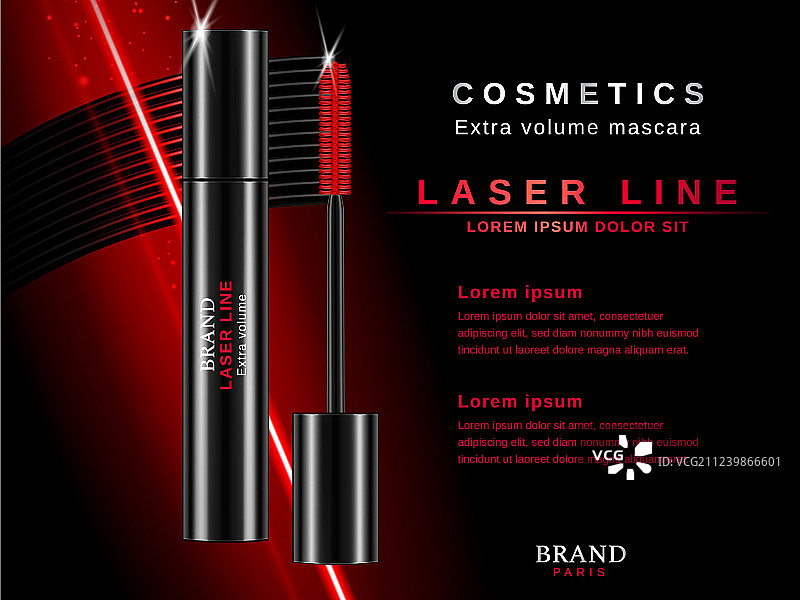 卷翘睫毛膏广告图片素材
