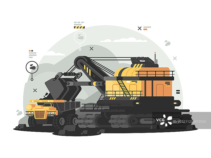用于煤矿开采的重型机械图片素材