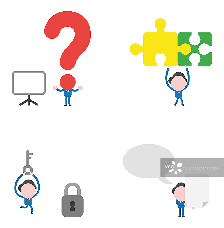 商人字符集图片素材