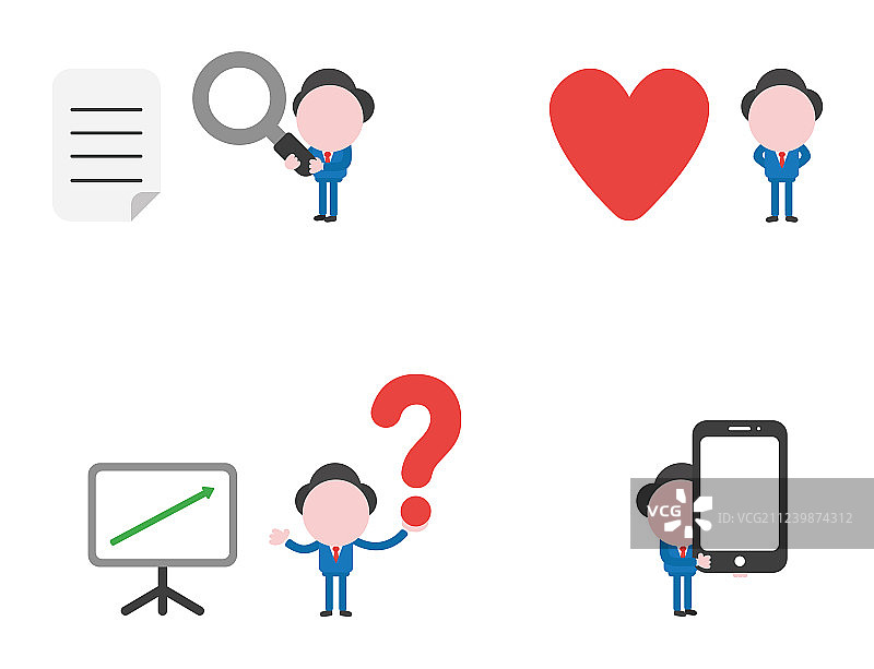 商人字符集图片素材