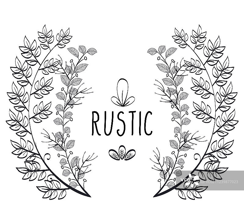 乡村花环皇冠图标图片素材