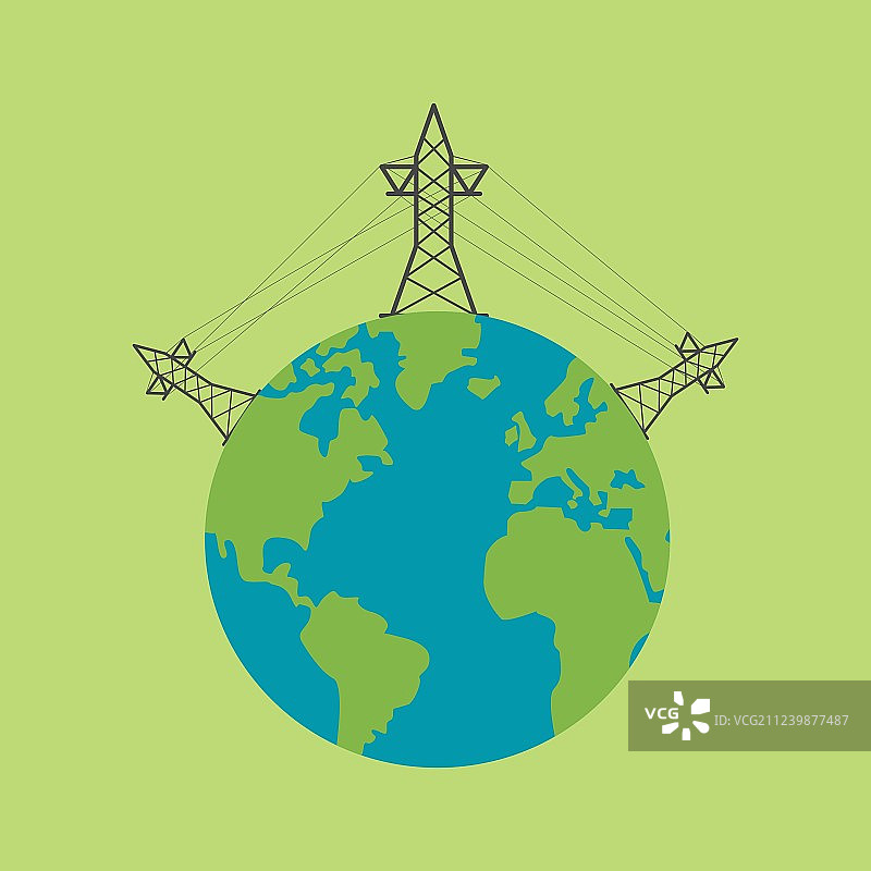 世界铁塔电流图片素材