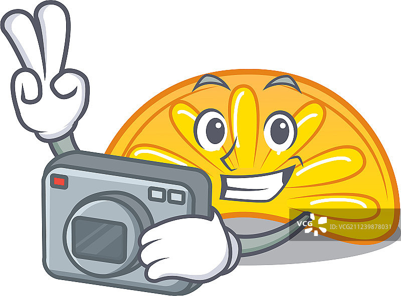 橙色果冻糖卡通吉祥物图片素材