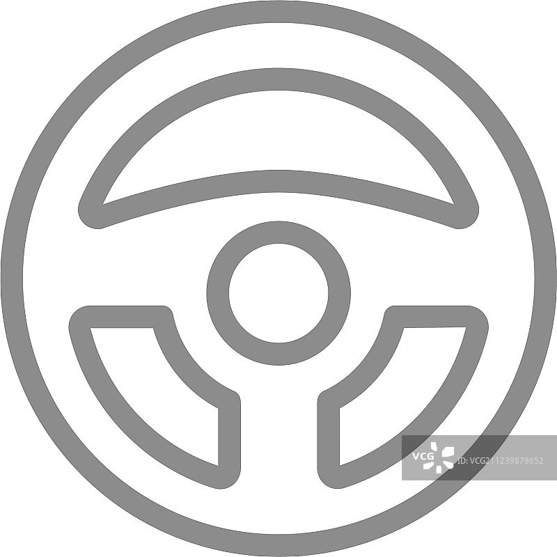 简约舵轮廓线图标符号图片素材