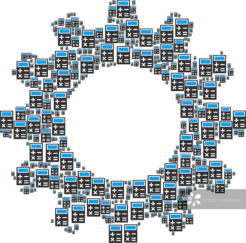 计算器图标齿轮组合图片素材