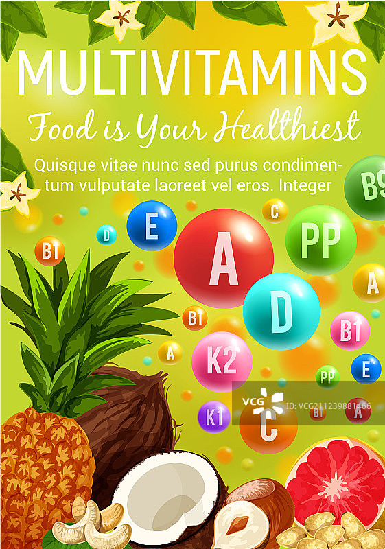 维生素和多种维生素的健康有机食品图片素材