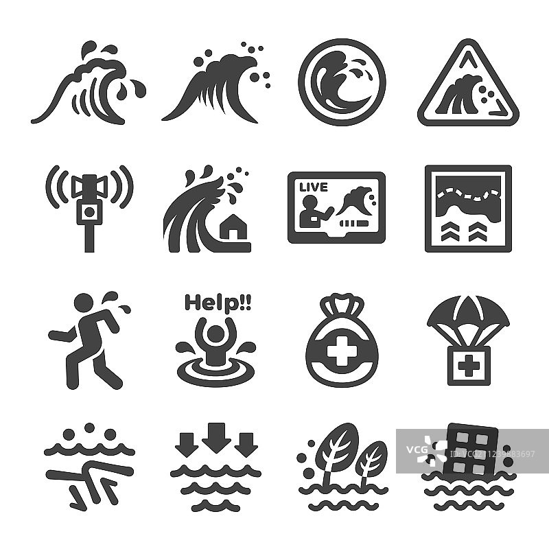 海啸图标图片素材