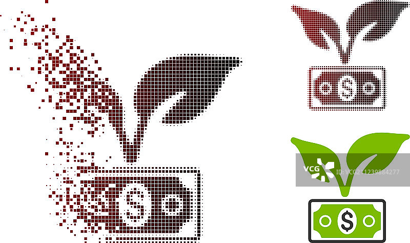 像素风格环保创业收益图标图片素材