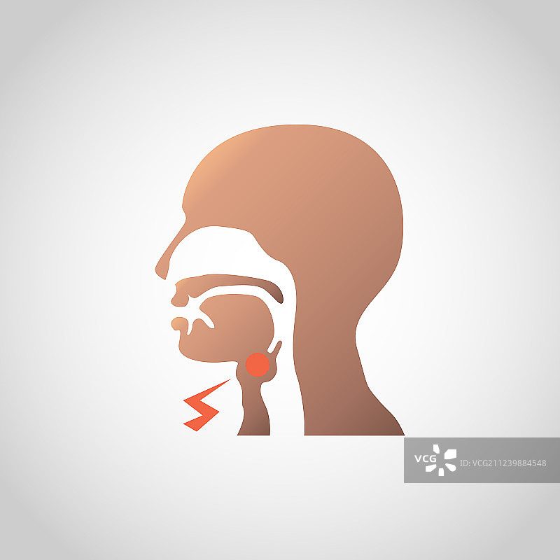 颈部淋巴结肿大图标设计图片素材