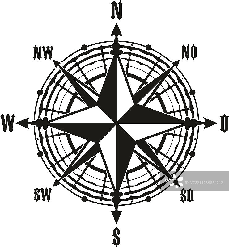 复古导航罗盘图标图片素材