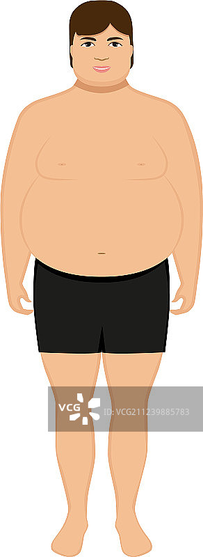卡通身材肥胖的男人图片素材