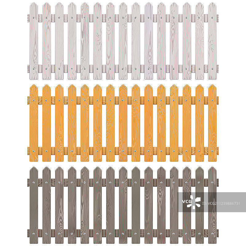 木制尖桩栅栏图片素材
