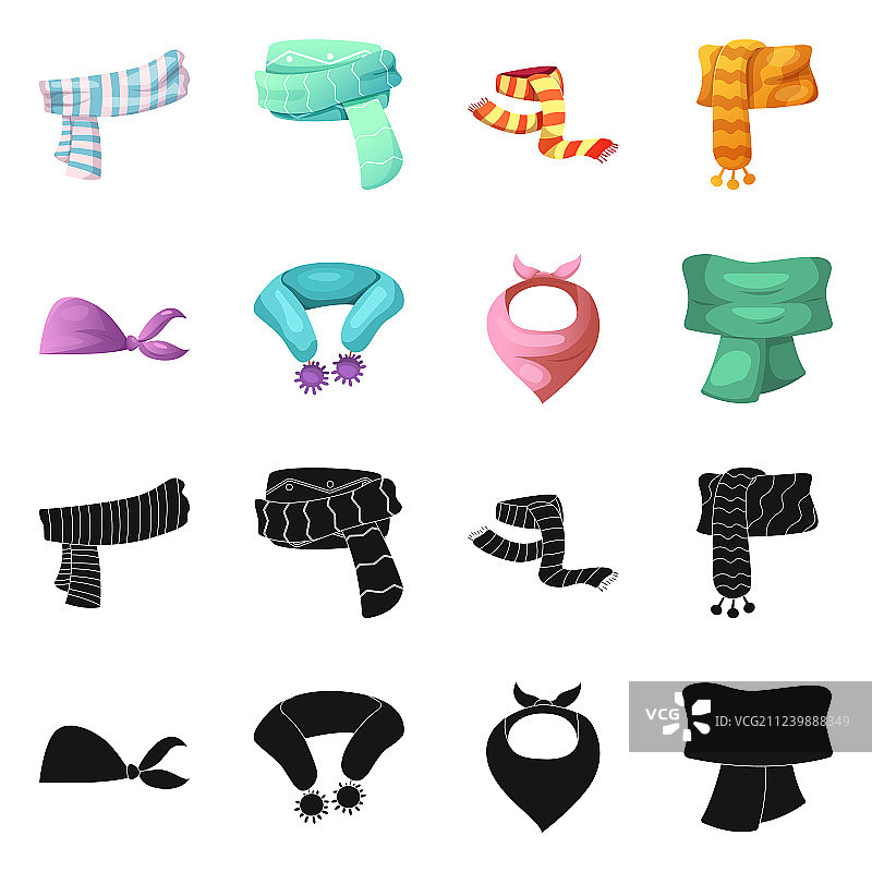 围巾与披肩标志设计图片素材