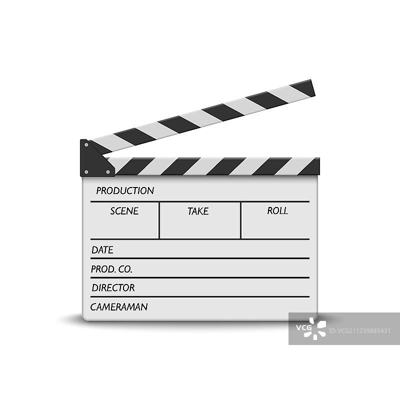 逼真的电影场记板图片素材