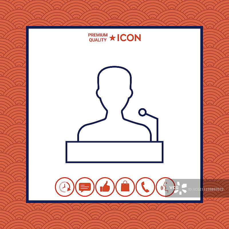 论坛演讲者线性图标图片素材