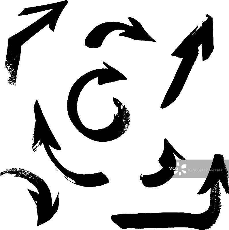 白色背景上的箭头集合图片素材