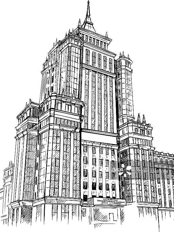 大学手绘图片素材