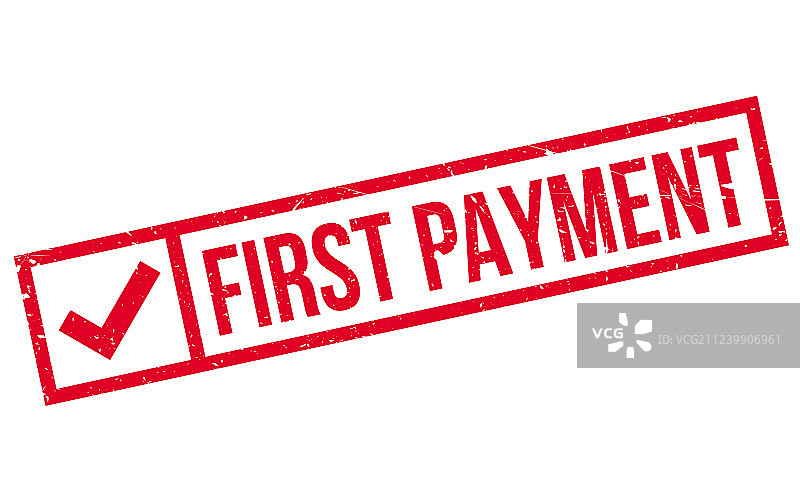 首付款橡胶印章图片素材