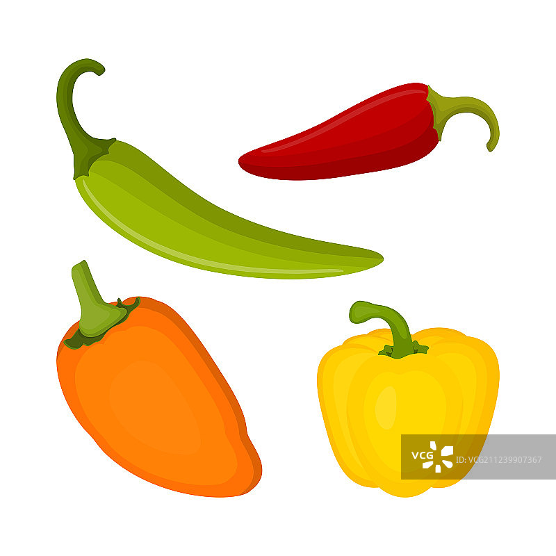 不同类型辣椒图案图片素材