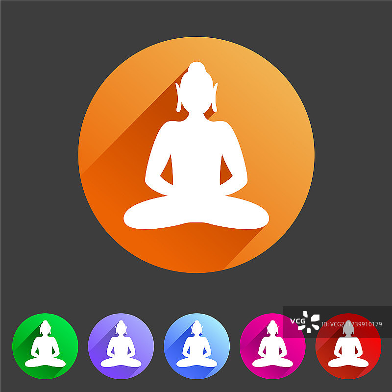 佛教图标扁平网络标志佛像图片素材