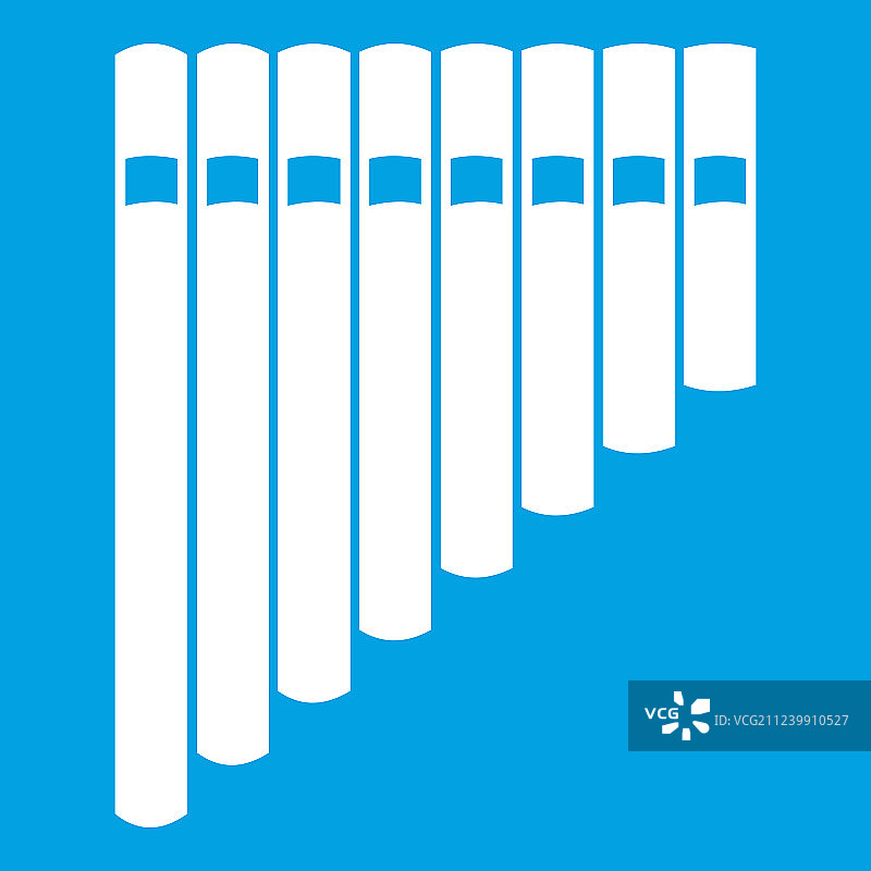 排箫图标白色图片素材