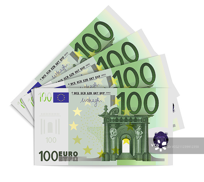 100欧元纸币图片素材