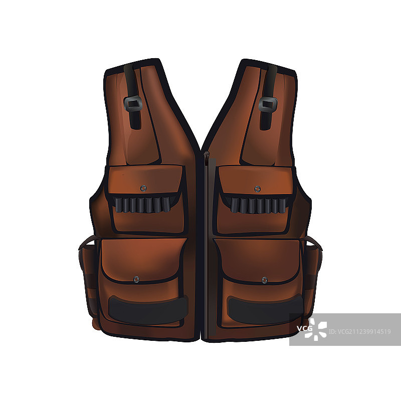 棕色猎人背心图片素材