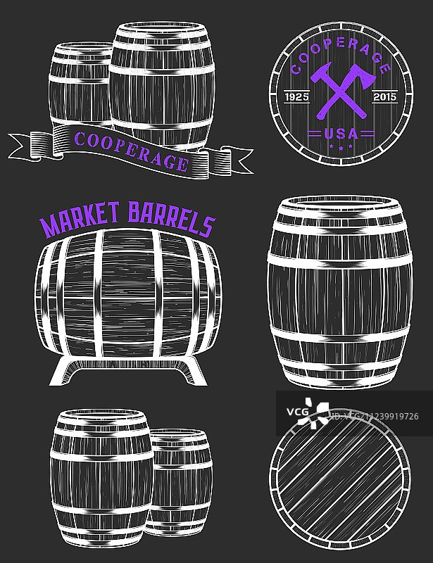 制桶工场图案合集图片素材
