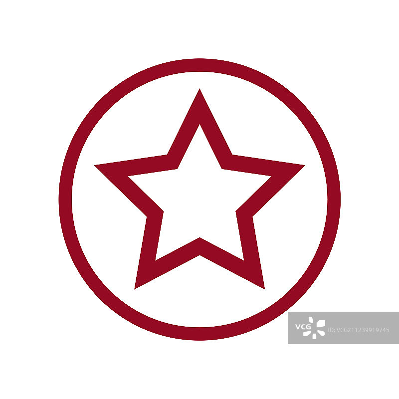 扁平风格复古星星图标图片素材