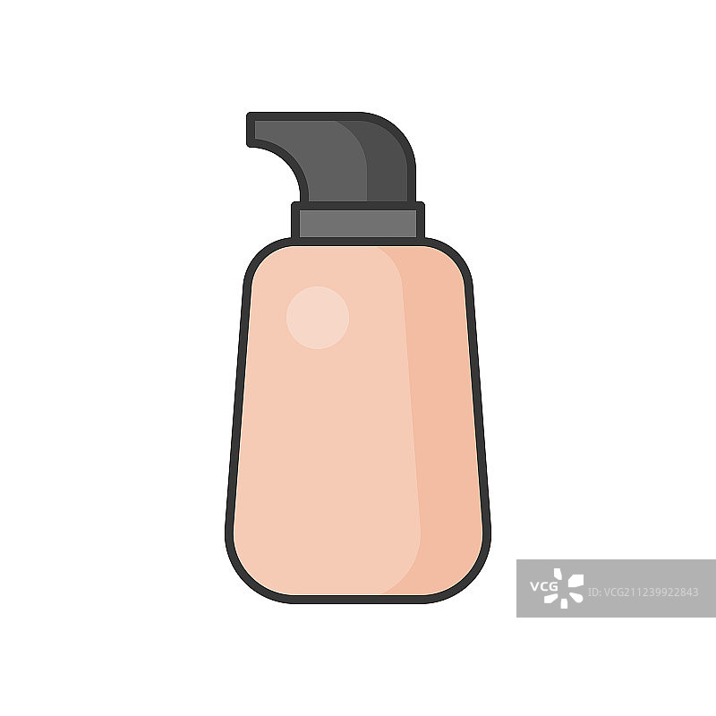 液体粉底填充轮廓图标图片素材