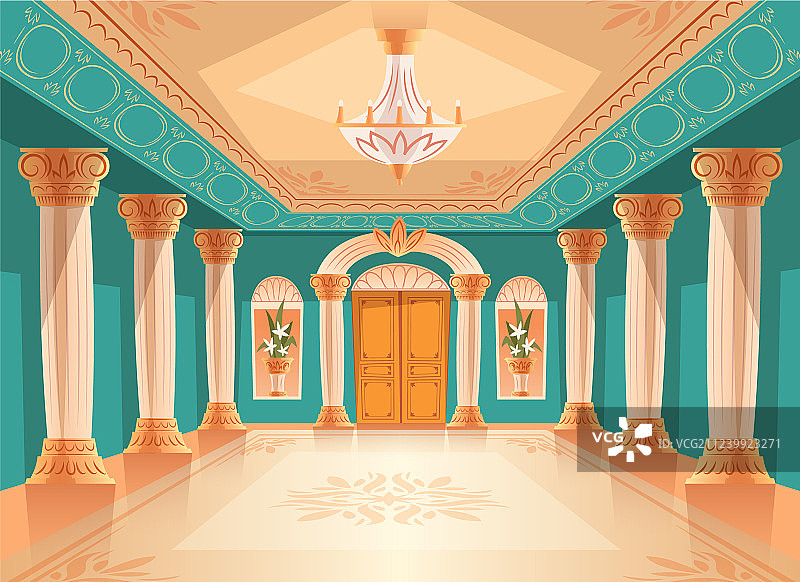 舞厅或皇家宫殿大厅图片素材