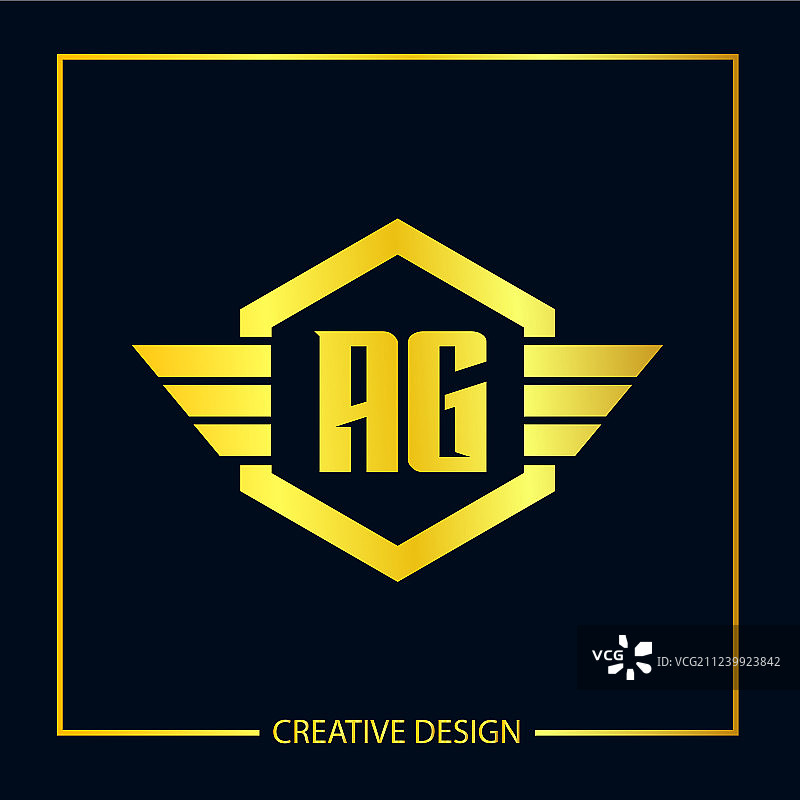 AG字母logo模板设计图片素材